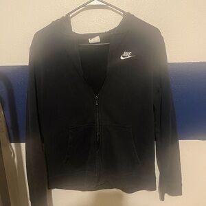 Nike Women's Black Zip-Up Hoodie